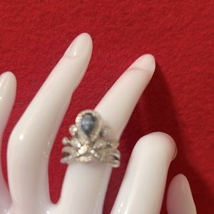 Blue Moissanite rings